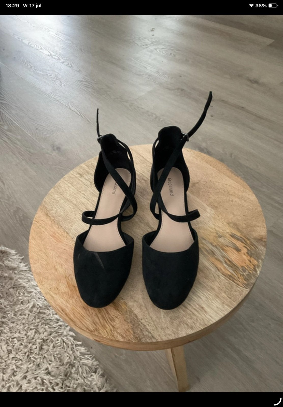 Zwarte Graceland schoenen met bandjes en lage hak, Schoenen met lage hakken, Zwart, Ophalen of Verzenden, Zo goed als nieuw
