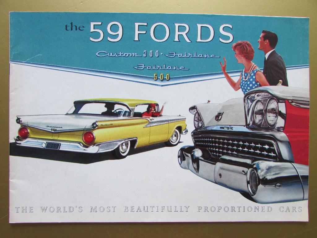 1959 Ford Custom & Fairlane prestige brochure, Engels, Ophalen of Verzenden, Zo goed als nieuw, Ford