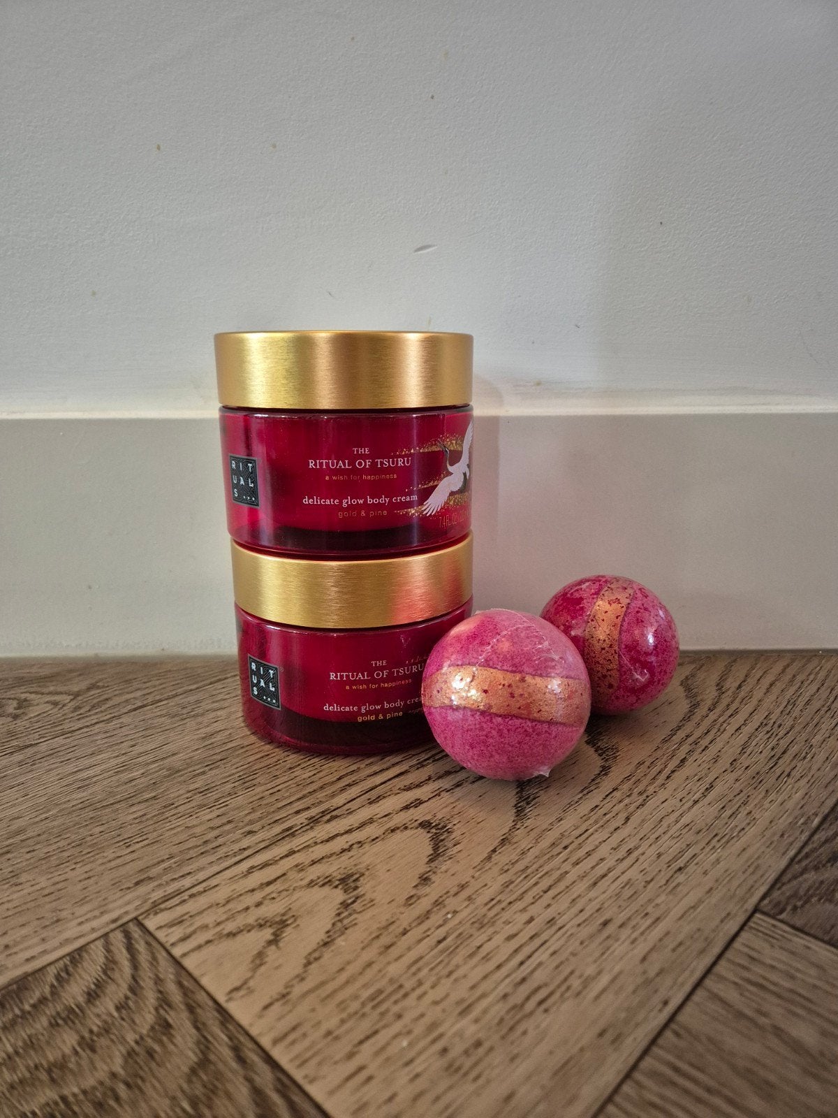 Rituals Tsuru bodycream en bruisballen Nieuw, Ophalen of Verzenden, Nieuw, Bodylotion, Crème of Olie