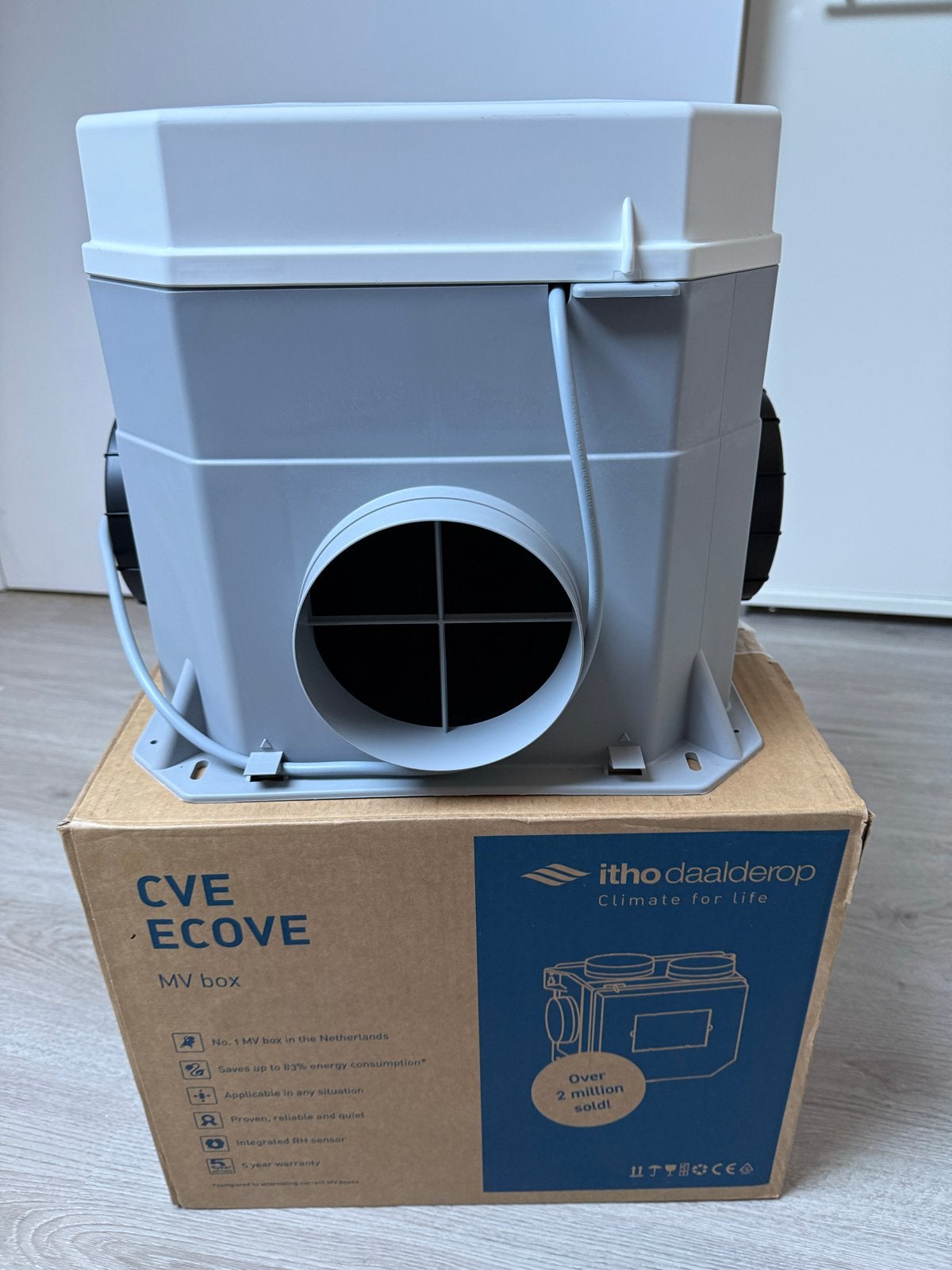 Itho Daalderop CVE ECOVE MV box - Nieuw in doos, Doe-het-zelf en Verbouw, Ophalen of Verzenden, Nieuw, Ventilator