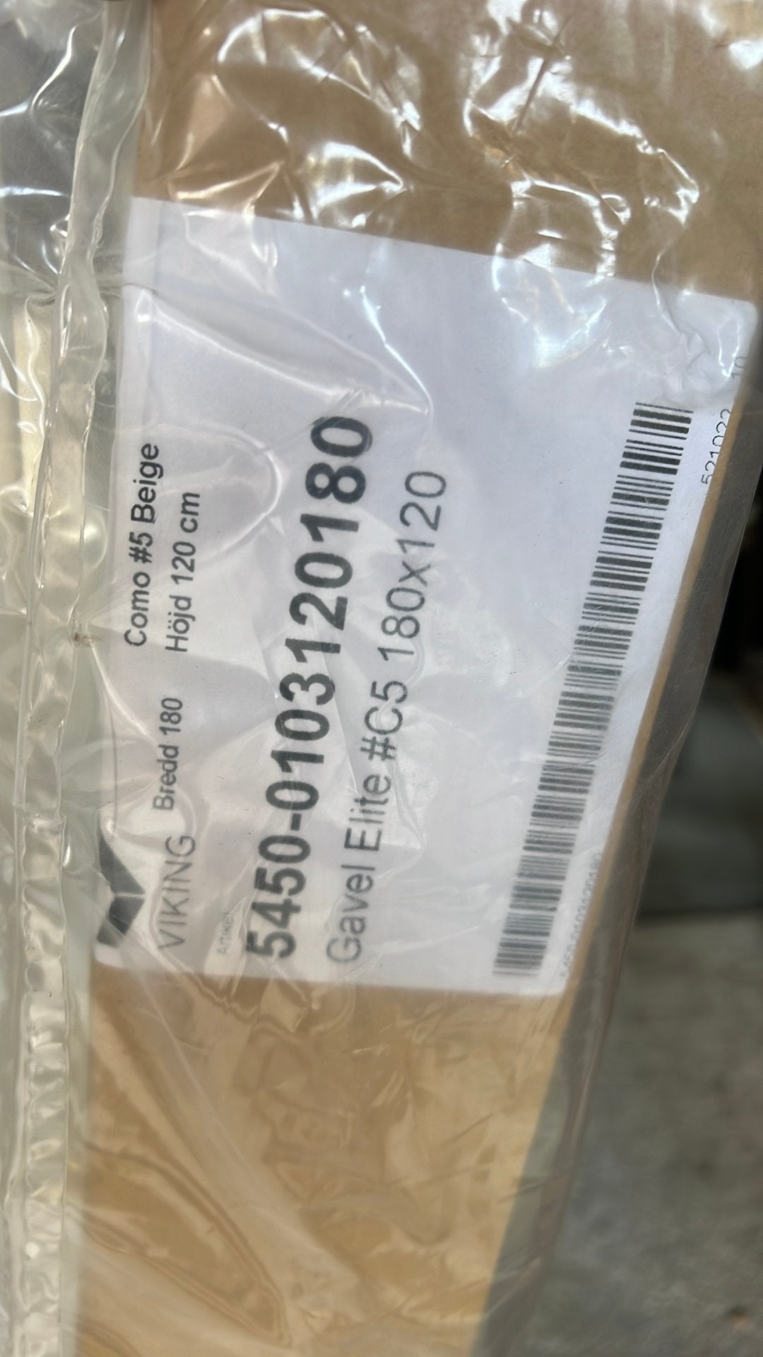 Achterwand voor een boxspring 180x120 Beige, Ophalen, Overige kleuren, Tweepersoons, Zo goed als nieuw