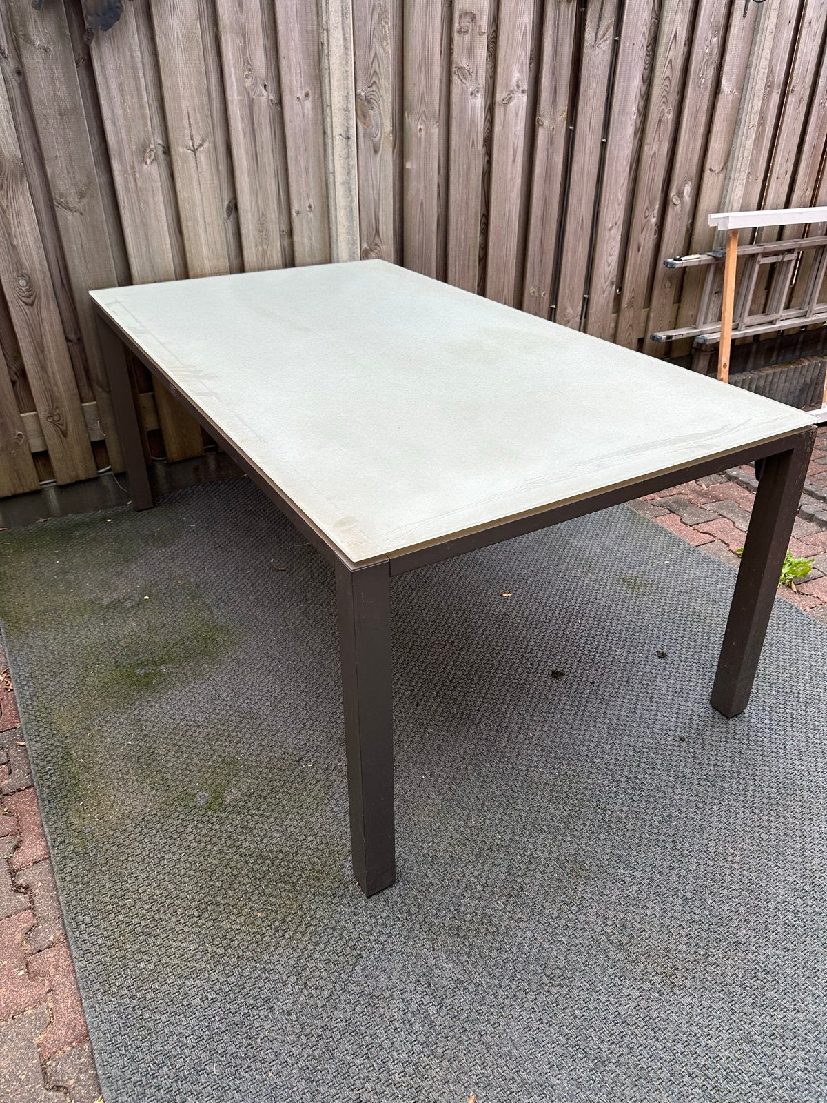 Bellagio tuintafel - Gebruikt, maar in goede staat, Tuin en Terras, Ophalen of Verzenden, Gebruikt, Rechthoekig, Metaal