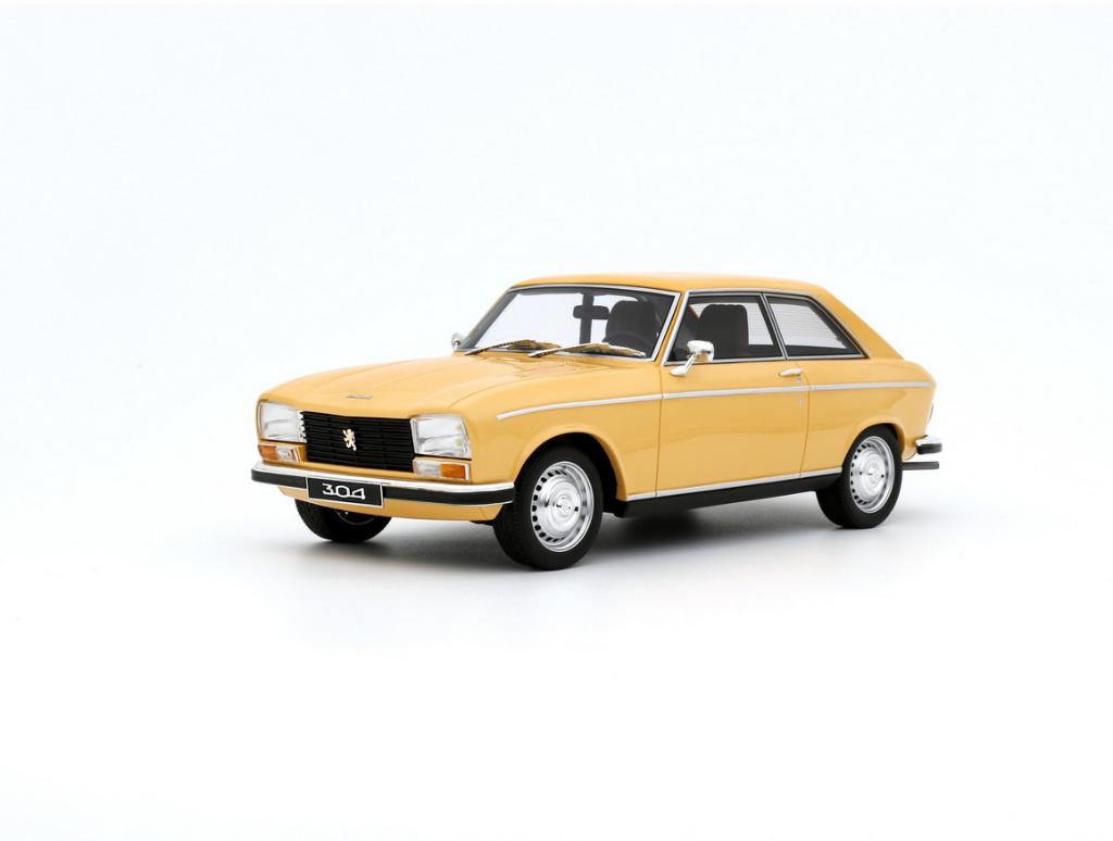 Peugeot 304 S Coupe Geel 1972  schaal 1/18 OTTO ref. OT1113, Hobby en Vrije tijd, Verzenden, Nieuw, Auto, OttOMobile