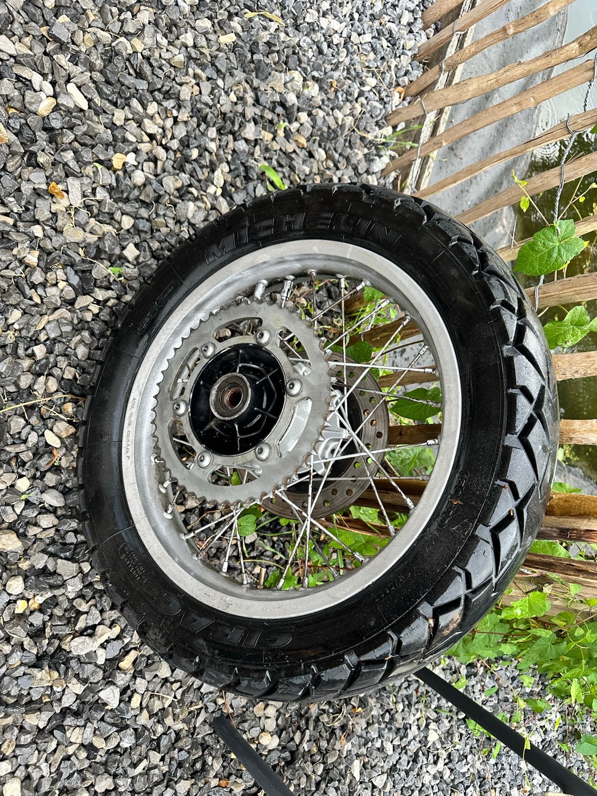 Honda transalp XL600V achterwiel inc tandwiel en schijfrem, Ophalen, Gebruikt