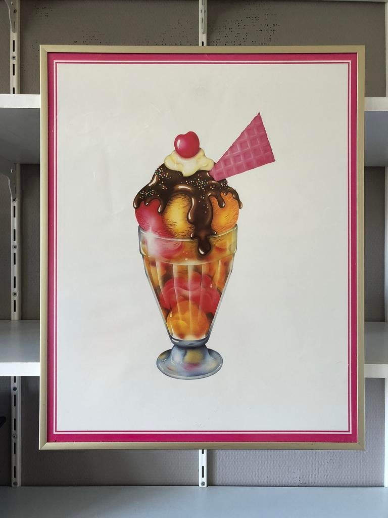 Mooi nostalgische prenten. Eten. Gesigneerd., Ophalen of Verzenden
