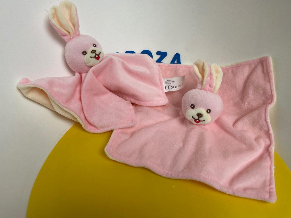 K1066 Wibra zeeman doekje konijn roze nog 1, Ophalen of Verzenden, Zo goed als nieuw, Konijn