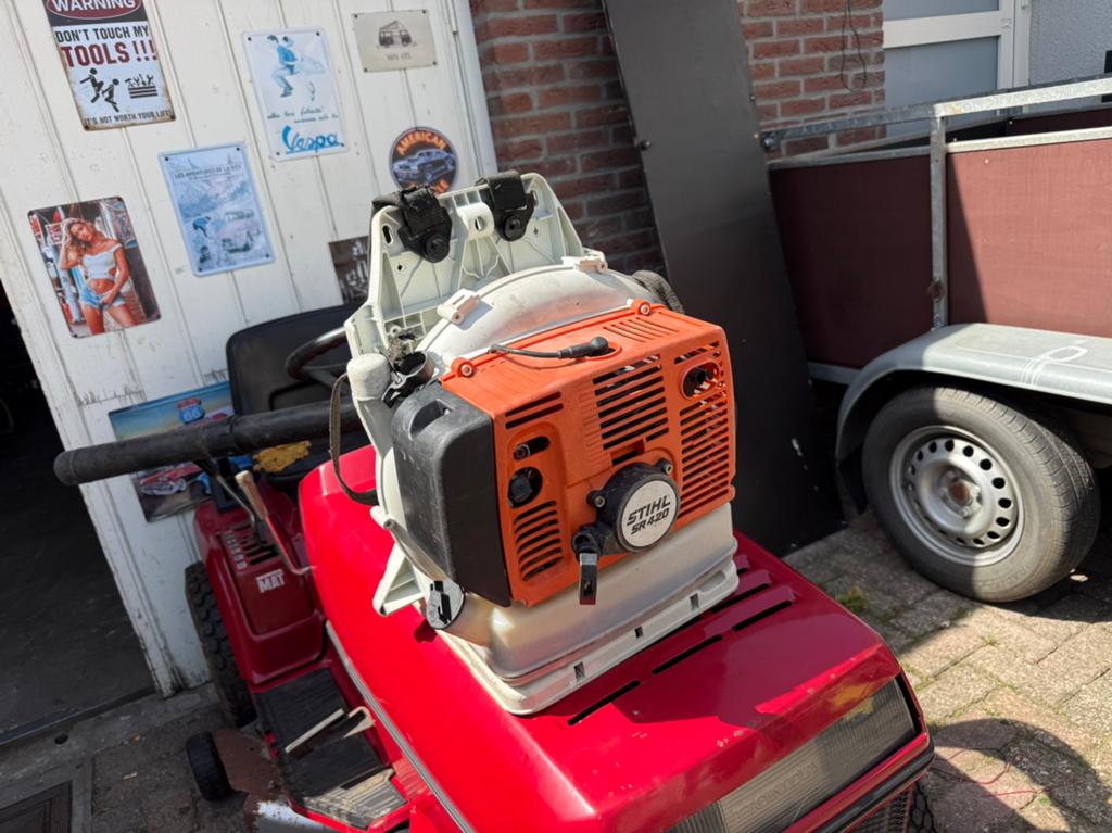 STIHL SR420 Rugbladblazer / Bladblazer –, Tuin en Terras, Bladblazers, Ophalen of Verzenden, Zo goed als nieuw