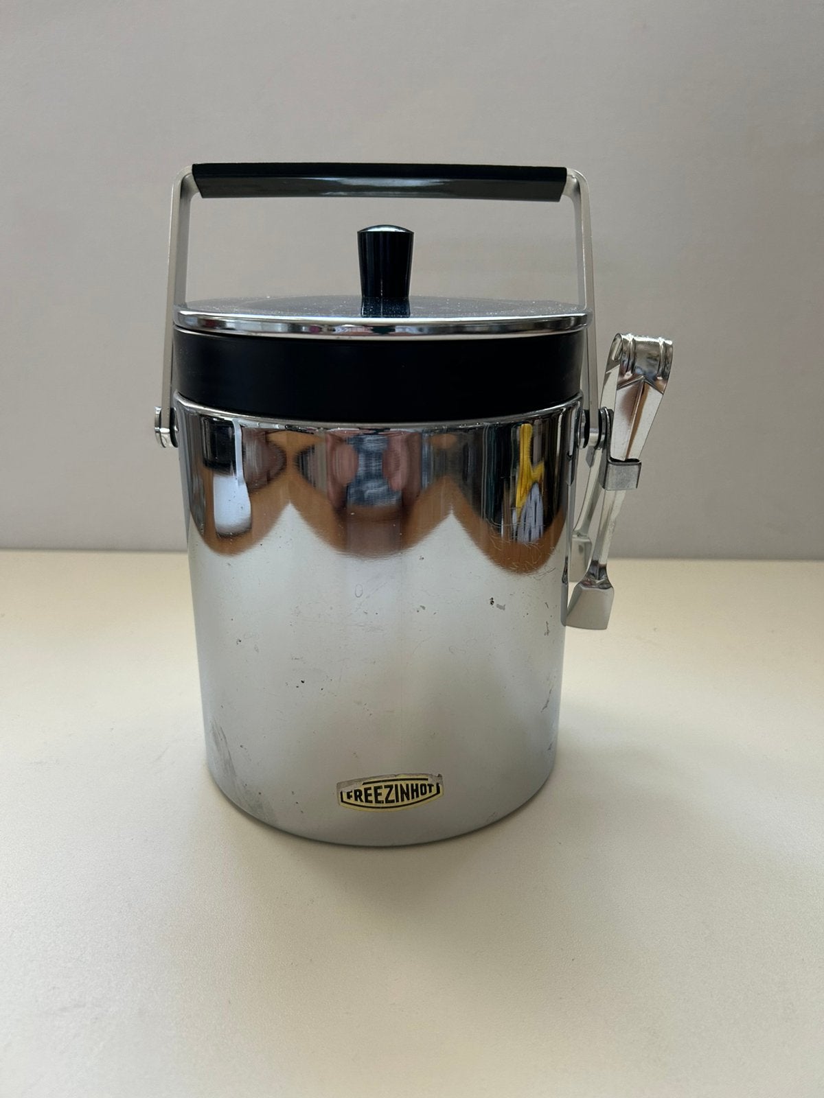 Vintage Freezinhot verchroomde ijsemmer, Zilver, Ophalen of Verzenden, Metaal, Overige merken