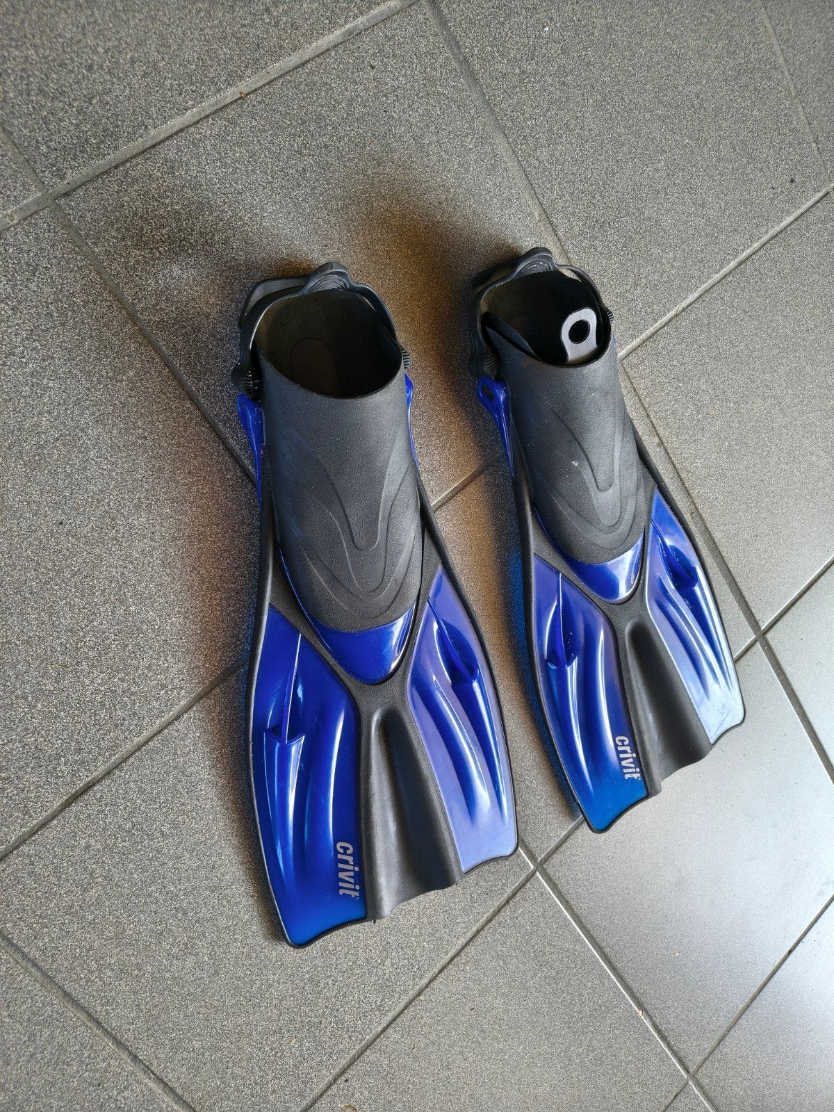 Crivit Zwemvliezen Blauw 38-41 te ruil voor een pak koeken, Watersport en Boten, Duiken, Gebruikt, Zwem- of Duikvliezen, Ophalen