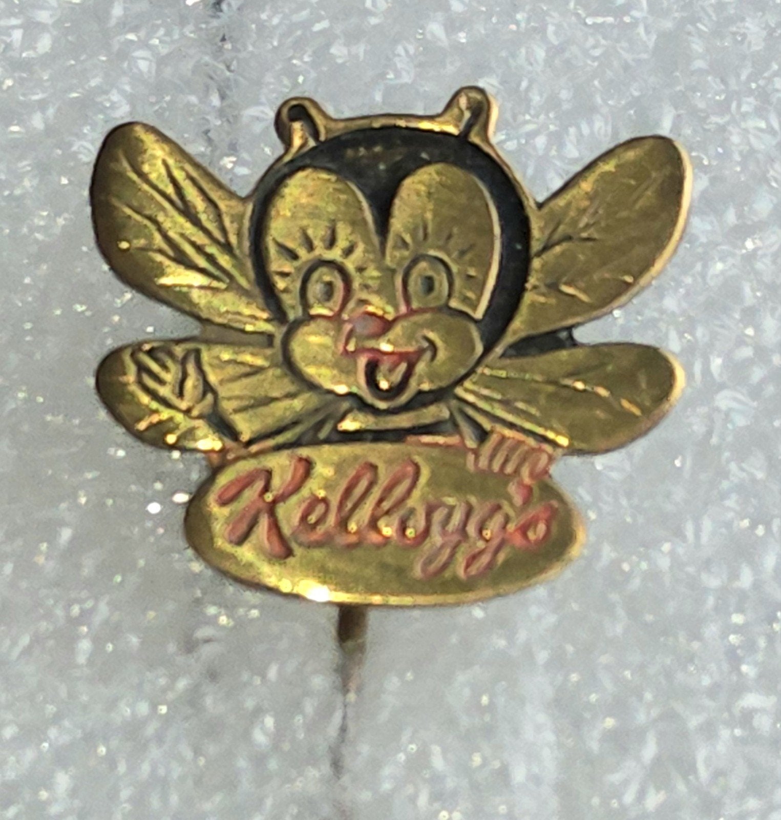 Vintage Kellogg's Bijen Speldje - Verzamelobject, Ophalen of Verzenden, Gebruikt, Overige onderwerpen, Speldje of Pin