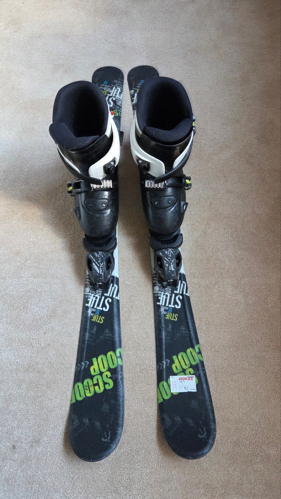 Ski's met skischoenen - Stuf Scoop - Gebruikt, 140 tot 160 cm, Gebruikt, Skiën, Ski's