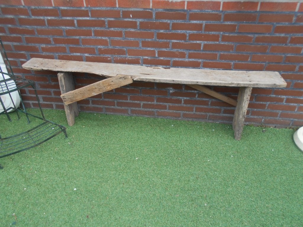 Oud Tuinbankje, Tuin en Terras, Ophalen, Gebruikt, Hout