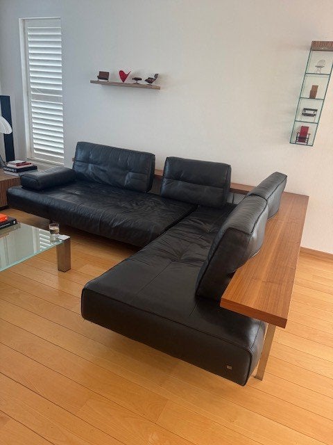 Rolf Benz Dono design hoekbank - nieuwprijs € 10.550,-, Huis en Inrichting, Ophalen, Gebruikt, Leer, Designklassieker; hoekbank Rolf Benz - model Dono,