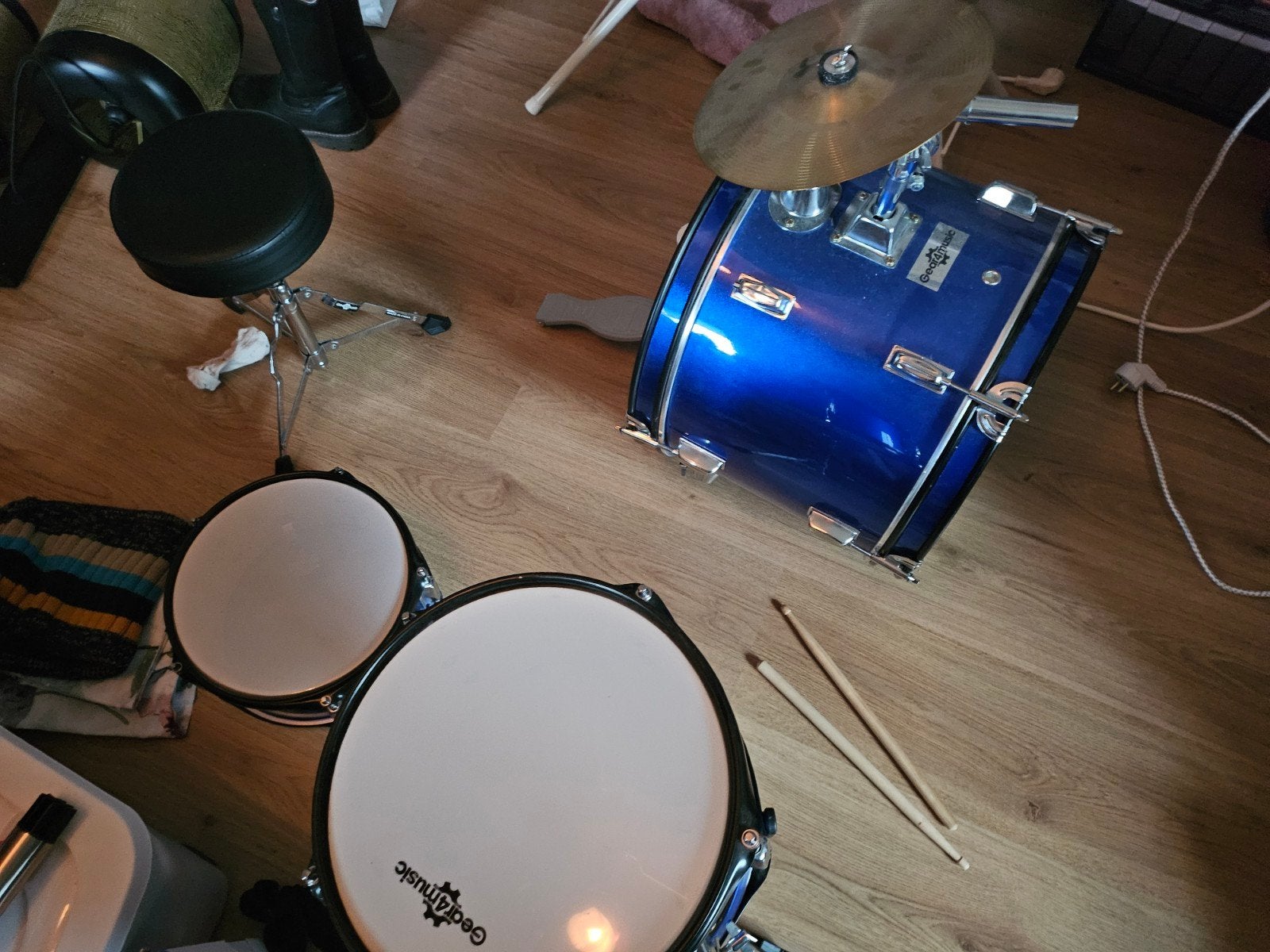 Drumstel blauw, Ophalen, Zo goed als nieuw, Overige merken, Elektronisch