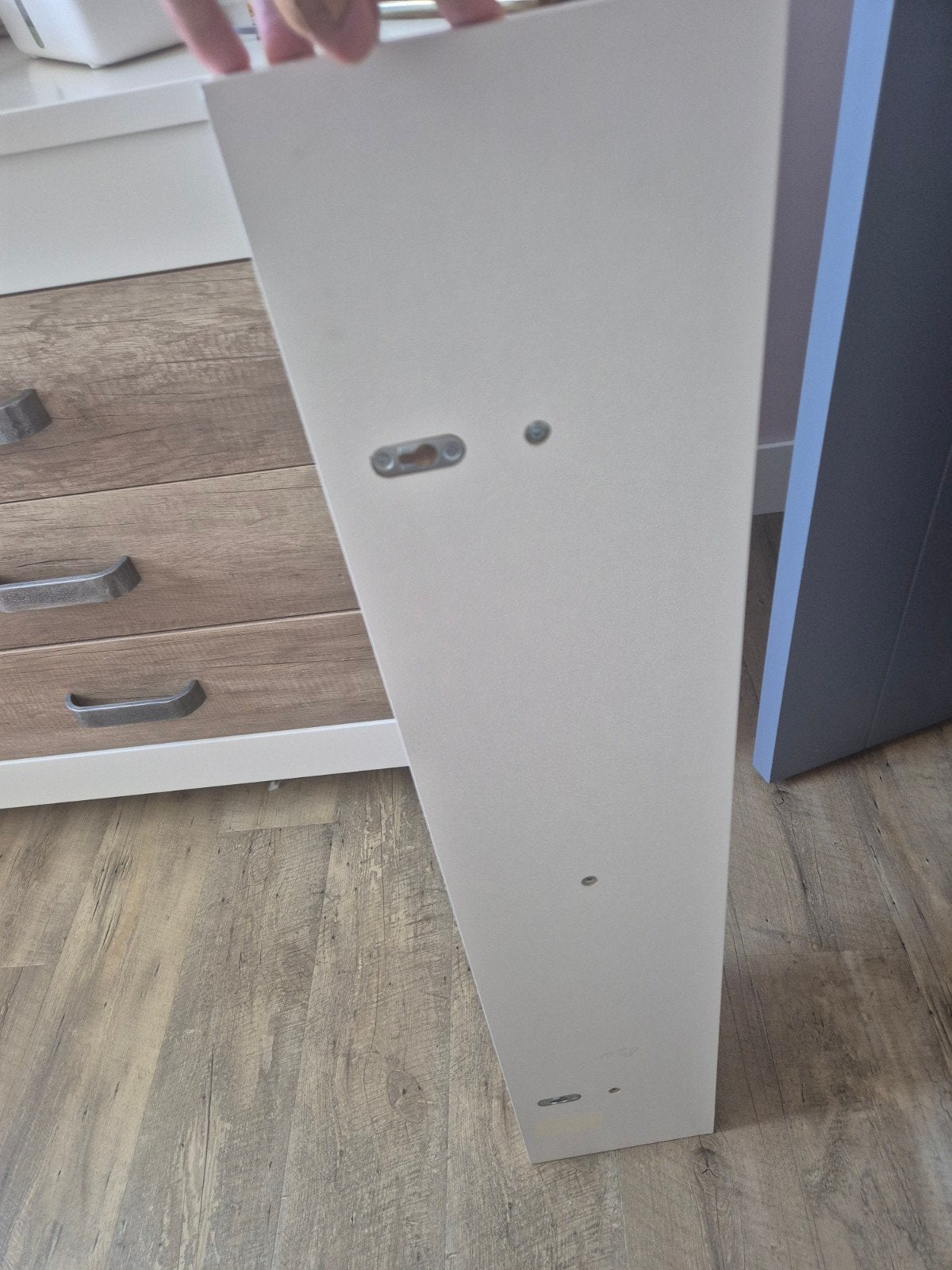 Witte wandplank met houten accent Kidsmill, Ophalen, Gebruikt