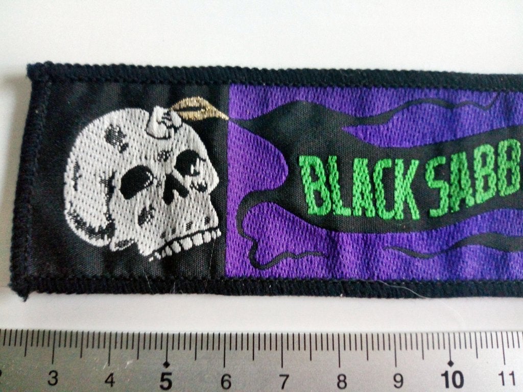 BLACK SABBATH zeer zeldzame vintage 1980 skull patch 30 DIO, Ophalen of Verzenden, Nieuw, Kleding