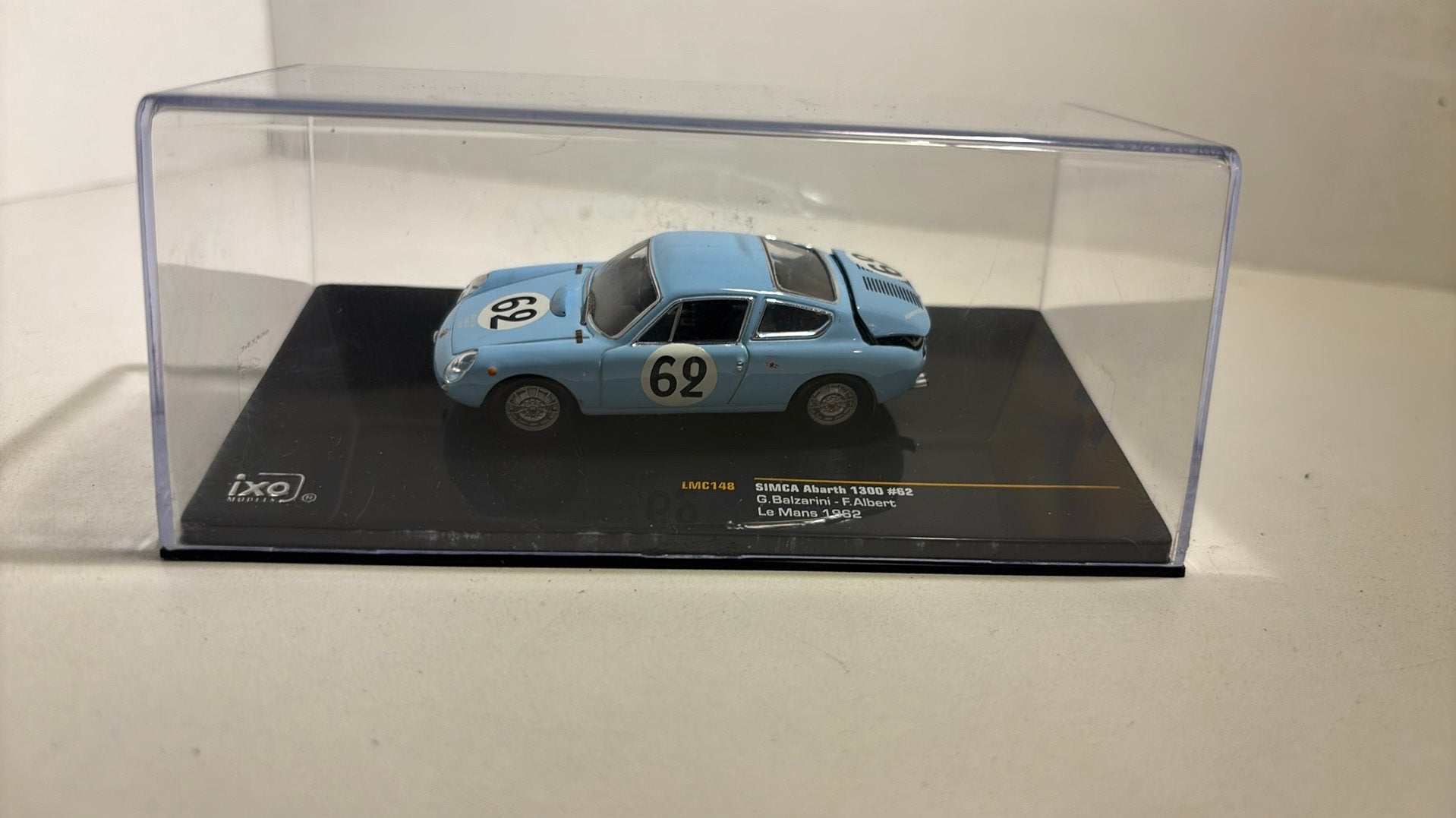 Simca abarth 1300 #62 le mans 1962 ixo 1.43, Overige merken, Auto, Ophalen of Verzenden, A
