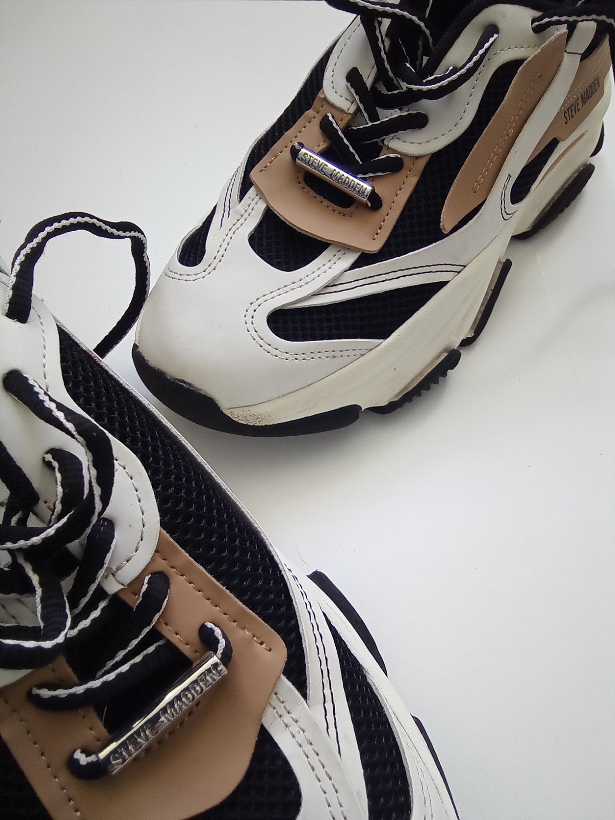 Steve Madden Possession-E Sneakers Zwart/Wit/Beige, Zwart, Steve Madden, Ophalen of Verzenden, Sneakers of Gympen