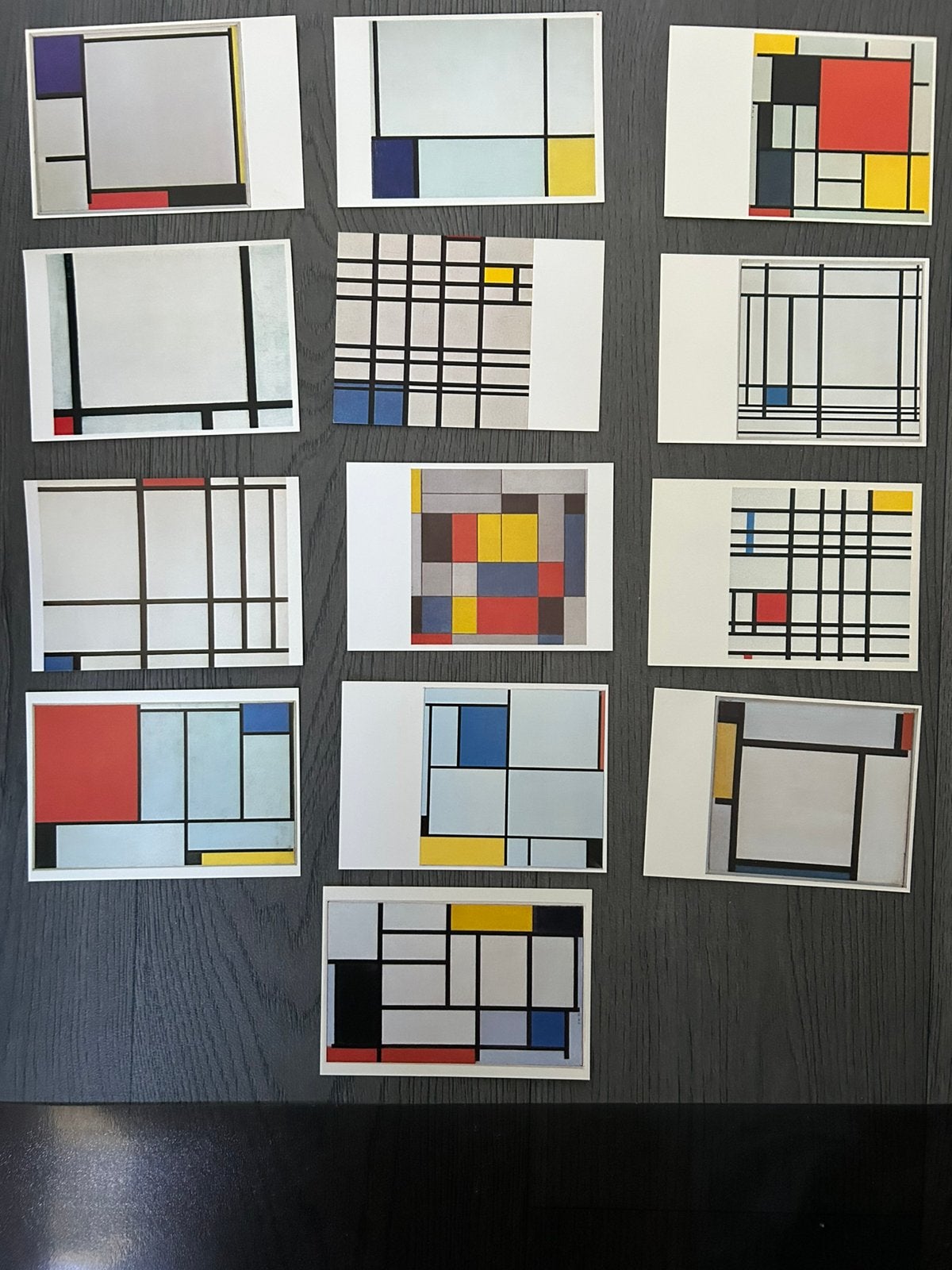 13 vintage Piet Mondriaan kunstkaarten museumkaarten, Ophalen of Verzenden, Ongelopen, Cultuur en Media