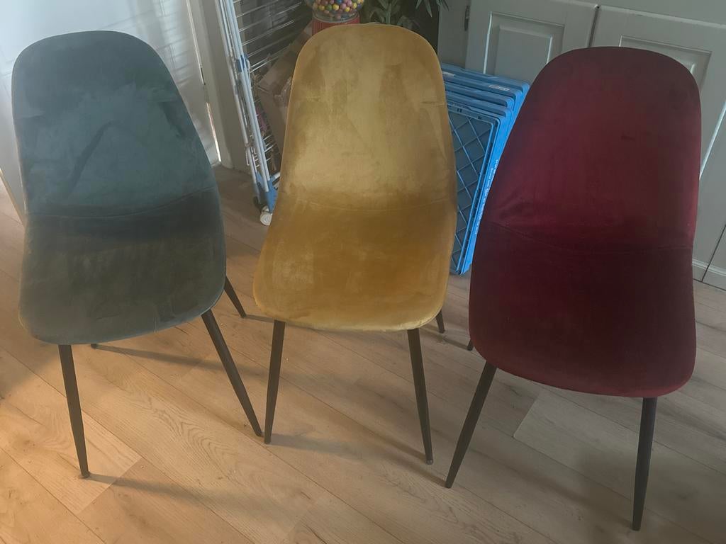 Robuuste houten eettafel met 6 stoelen, Huis en Inrichting, Tafels | Eettafels, Ophalen, Gebruikt, 50 tot 100 cm, Vijf personen of meer