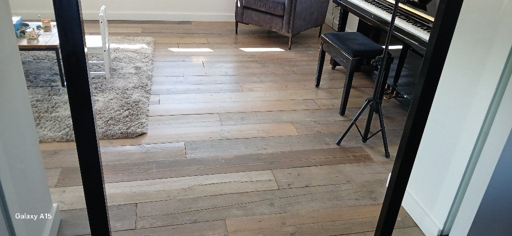 Steigerhouten vloer, Ophalen, Gebruikt, Vloerdelen of -planken, 10 m² of meer