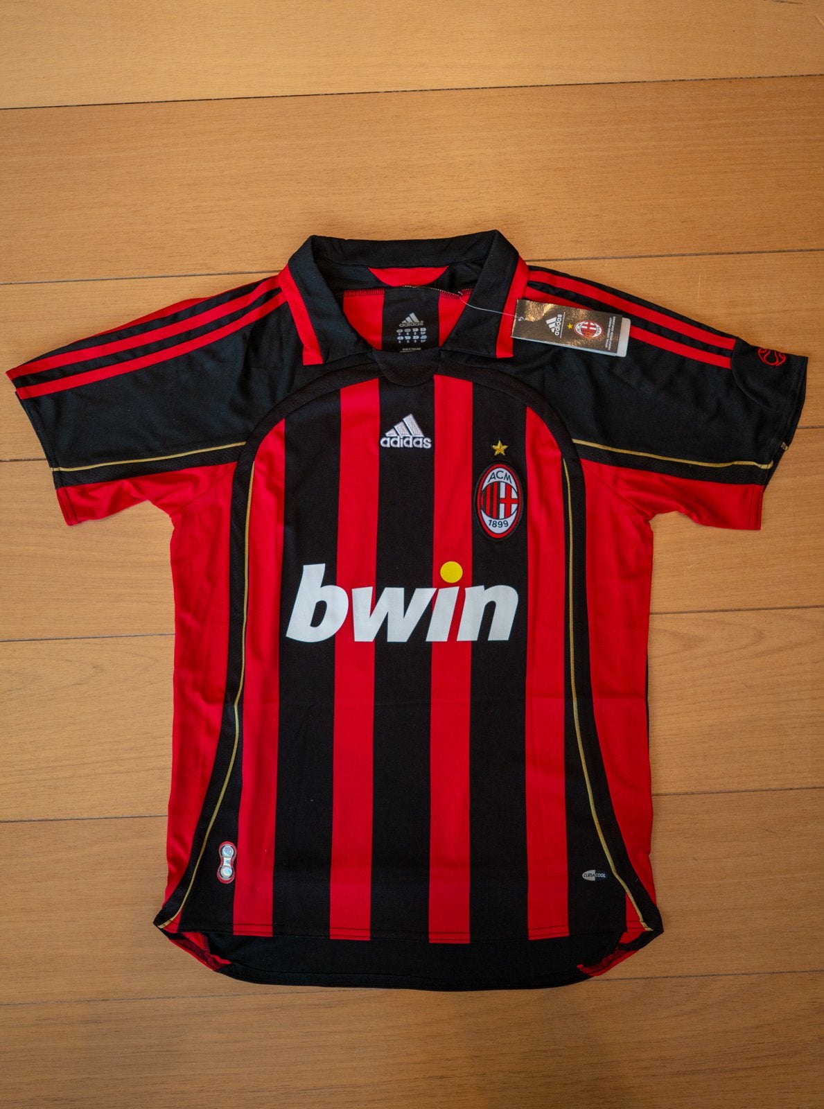 AC Milan Thuisshirt 2007 Maldini #3 Maat M, Sport en Fitness, Voetbal, Maat M, Ophalen of Verzenden, Zo goed als nieuw, Shirt