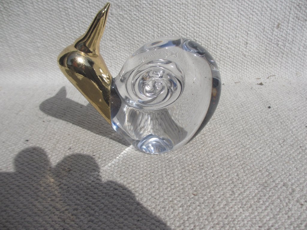 Presse-papier Murano glas in vorm slak, Ophalen of Verzenden