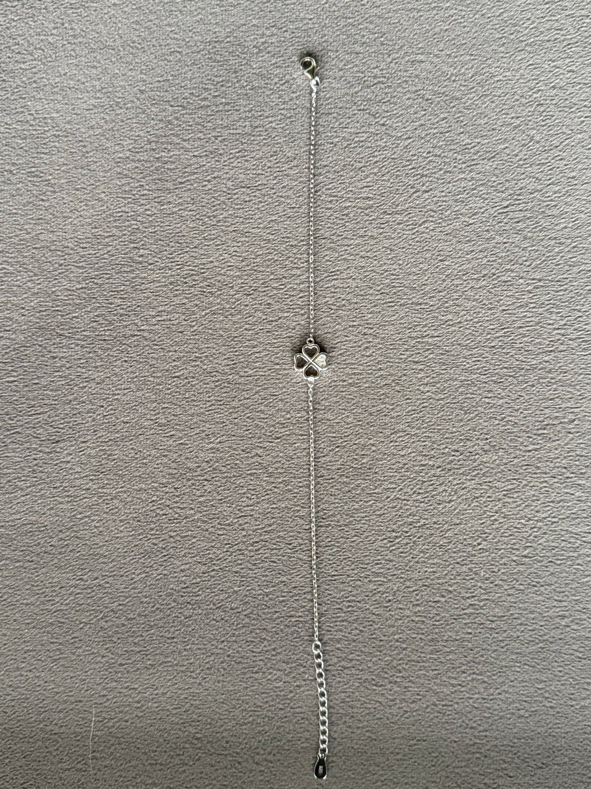 Zilveren 925 Armband met Klavertje Vier, Sieraden, Tassen en Uiterlijk, Armbanden, Ophalen, Zo goed als nieuw, Zilver, Met kristal