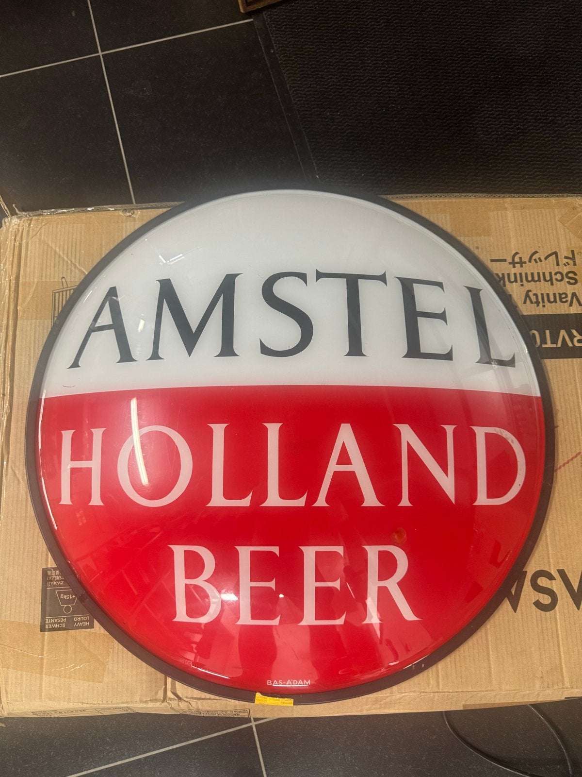 Amstel Holland Beer Reclamebord van lichtbak, Verzamelen, Ophalen, Gebruikt, Lichtbak of (neon) lamp