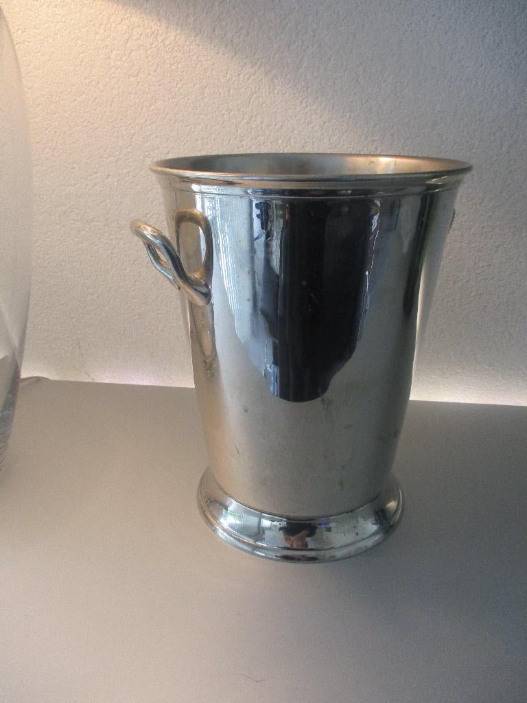 Champagne koeler, wijnkoeler  antiek zwaar verzilverd, Overige typen, Ophalen of Verzenden, Gebruikt