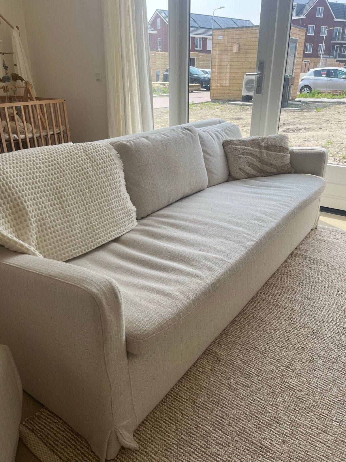 Furnified bank - Stijlvolle en comfortabele 3-zitsbank, Ophalen, Driepersoons, 75 tot 100 cm, Zo goed als nieuw