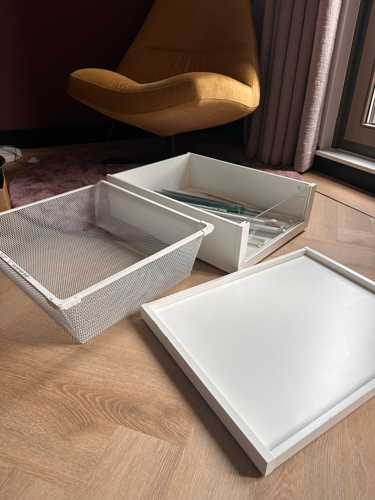 IKEA Pax onderdelen: lade, draadmand, uitschuifbare plank, Huis en Inrichting, Kasten | Kledingkasten, Ophalen, Nieuw, 50 tot 100 cm