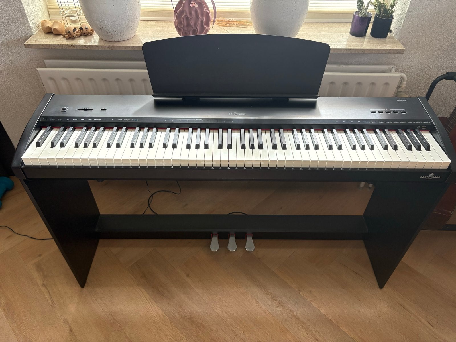 Digitale piano amadeus - met onderstel, Ophalen, Zwart, Digitaal, Zo goed als nieuw