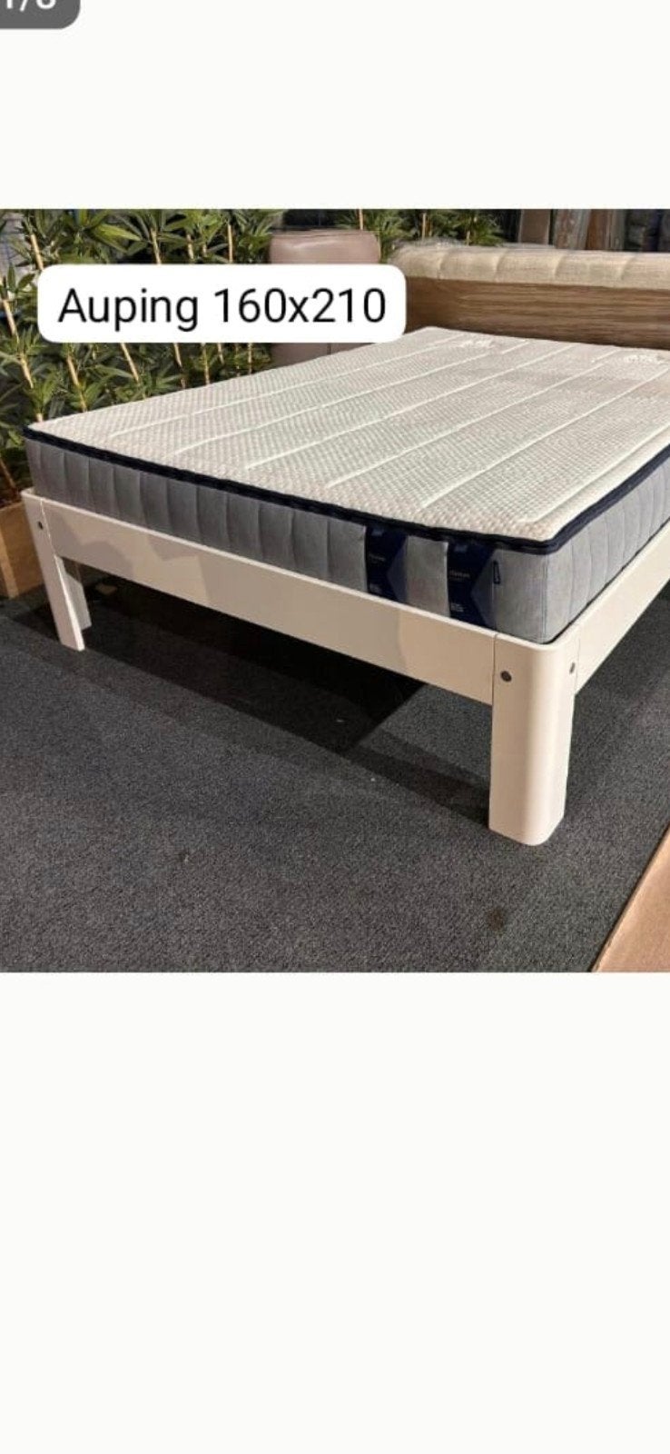 wit auping bed 160x200 hoog 46cm hoog, Gebruikt, Tweepersoons, Ophalen of Verzenden, 160 cm