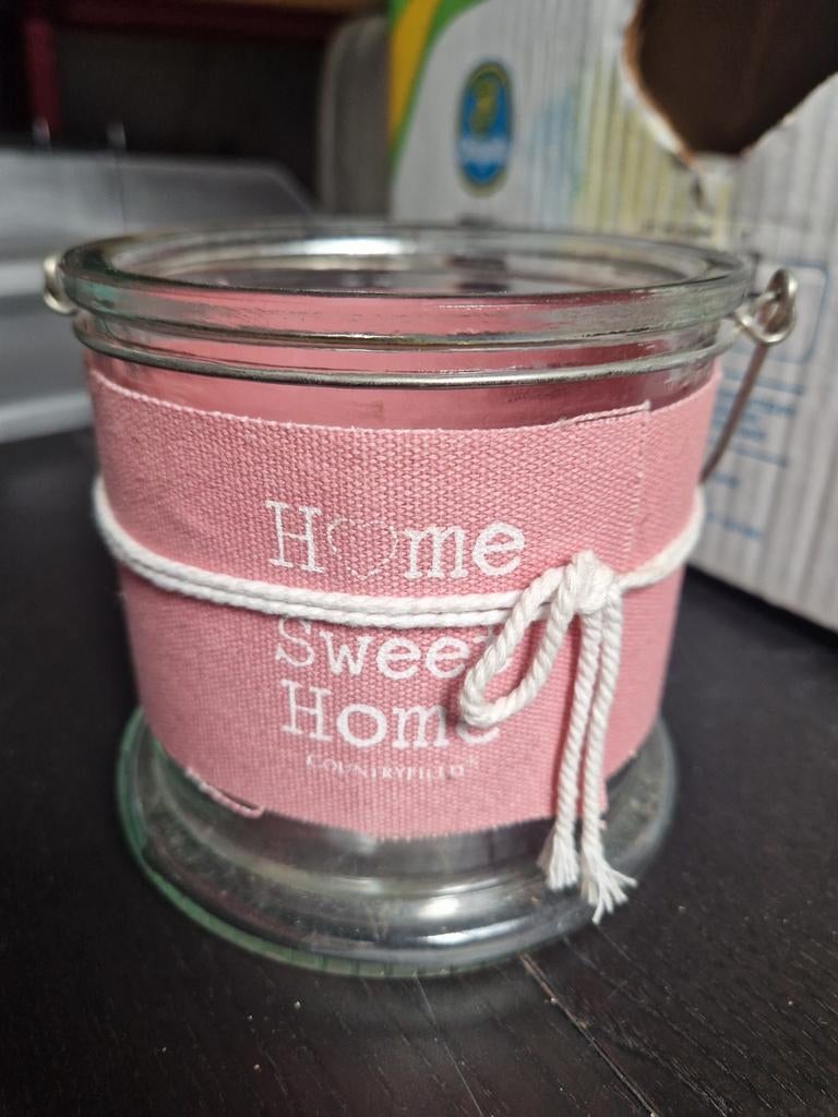 Home sweet home windlicht, Ophalen of Verzenden, Zo goed als nieuw, Overige materialen, Kandelaar
