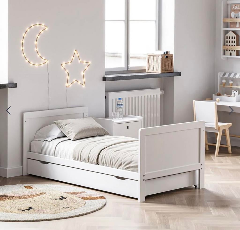 Nieuw 2-in-1 meegroeibed (ledikant en juniorbed), Nieuw, 70 tot 85 cm, Ophalen of Verzenden, Matras