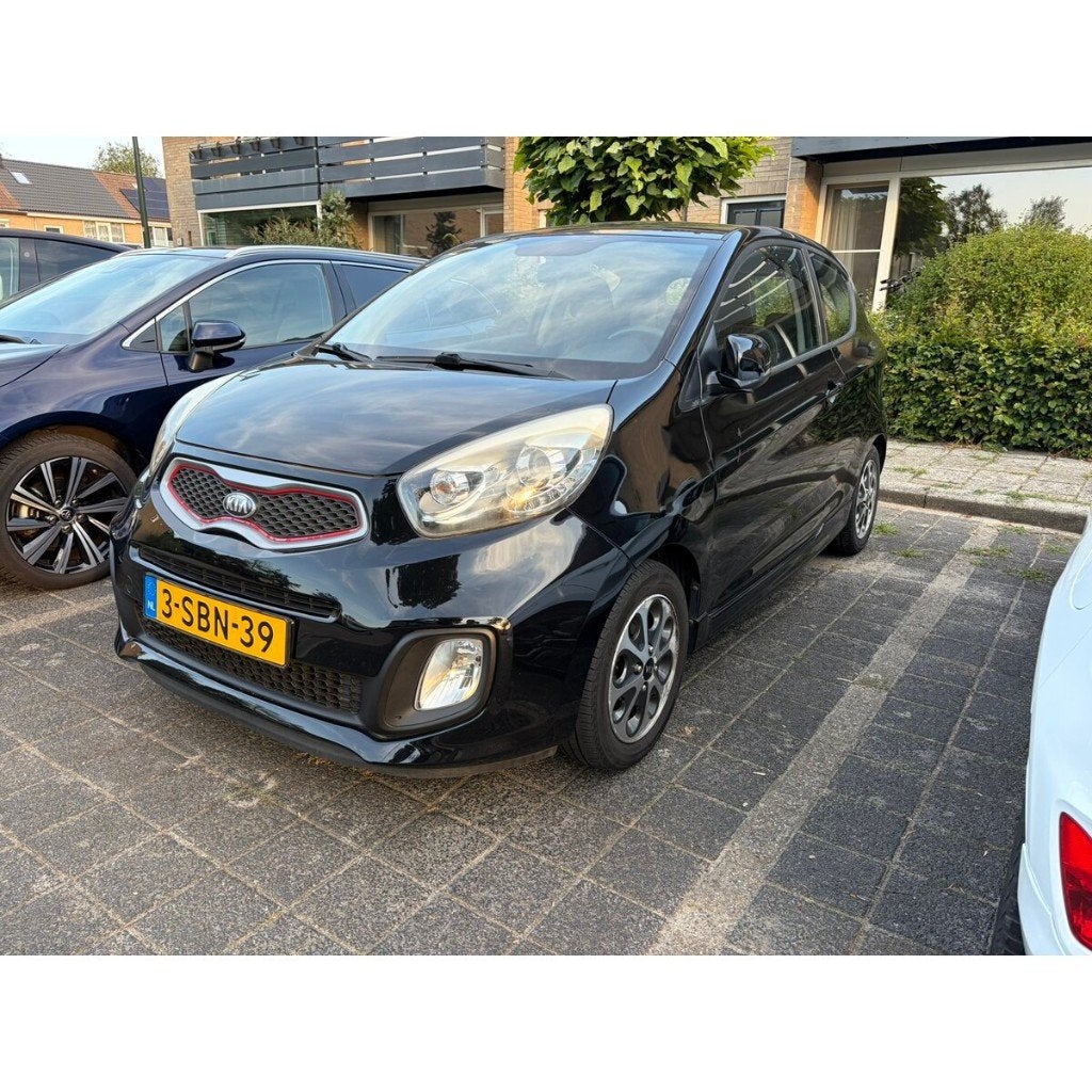 Kia Picanto 1.0 Cvvt Plus Pack 2013 Zwart, Auto's, Voorwielaandrijving, Euro 5, Stof, 400 kg