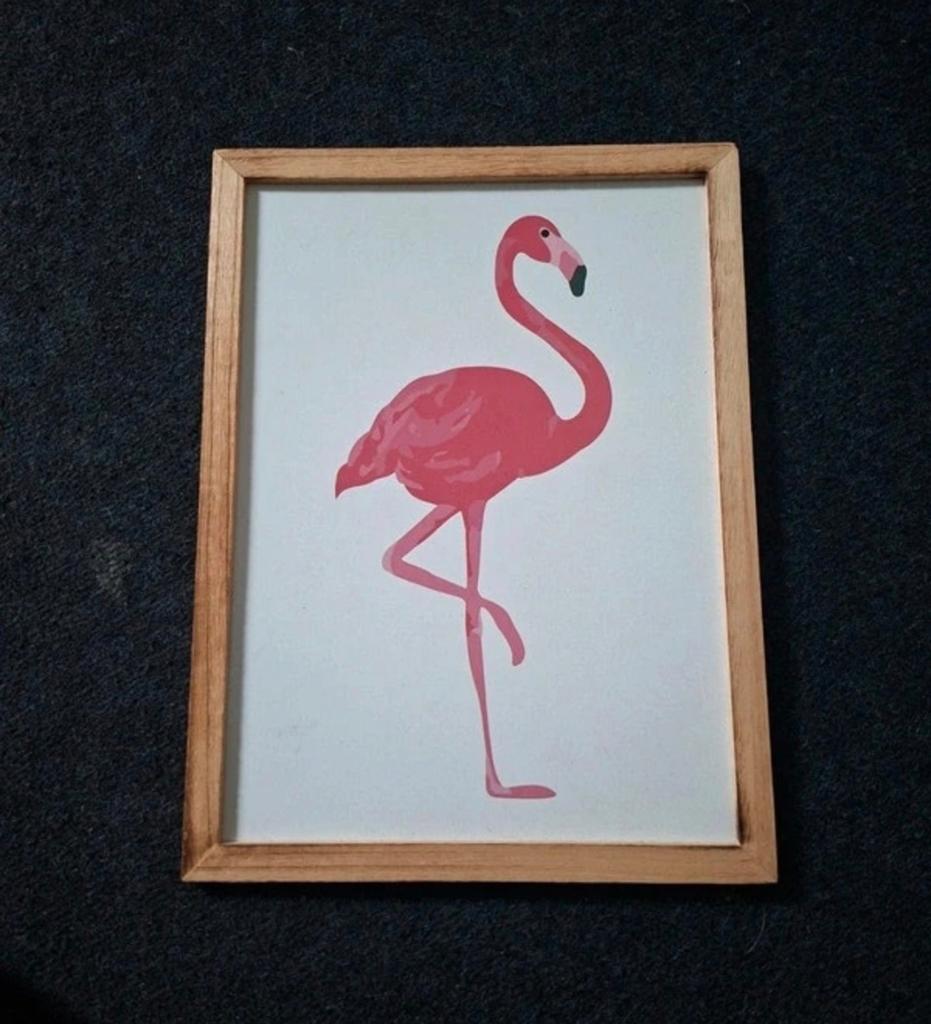Kinderkamerdecoratie schilderij flamingo, Kinderen en Baby's, Kinderkamer | Inrichting en Decoratie, Ophalen of Verzenden, Zo goed als nieuw