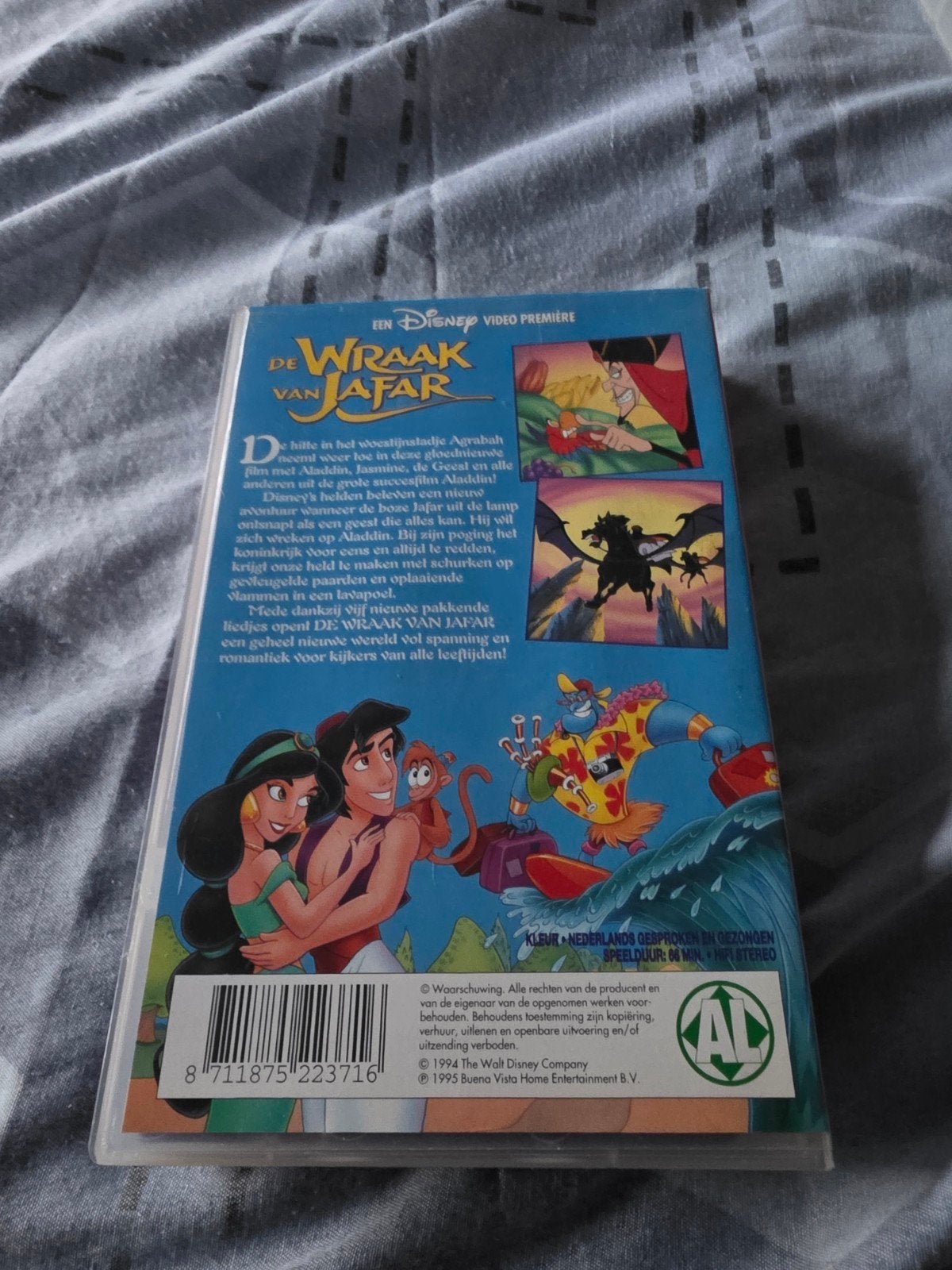 De Wraak van Jafar - Disney VHS (Nederlands gesproken), Nederlands ondertiteld, Gebruikt, Alle leeftijden, Kinderfilm