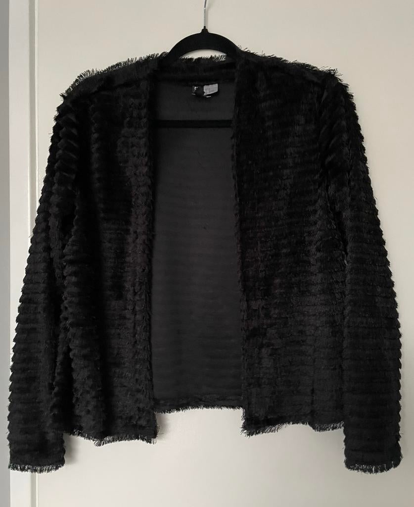 Harige vestje, H&M, Zwart, Ophalen of Verzenden, Zo goed als nieuw
