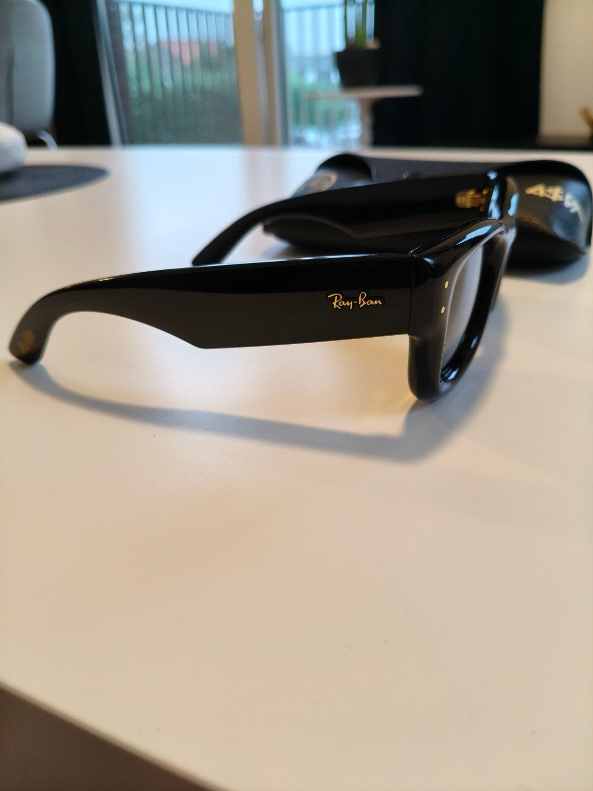 Ray-Ban x A$AP Rocky Mega Wayfarer Blacked Out, Ophalen of Verzenden, Zo goed als nieuw, Zwart, Ray-Ban