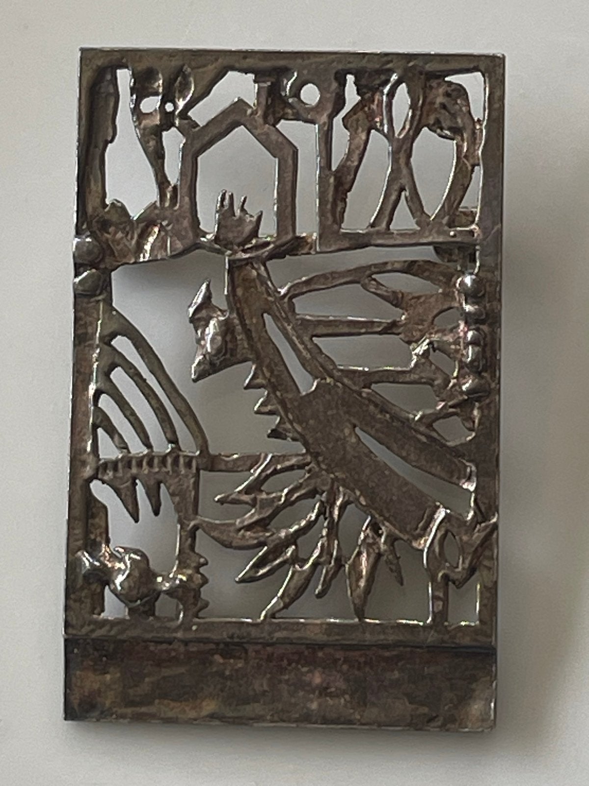 Jeroen Krabbé Broche/hanger - Sieraad van het jaar 1999, Ophalen of Verzenden, Gebruikt, 4 tot 7 cm, Zilver