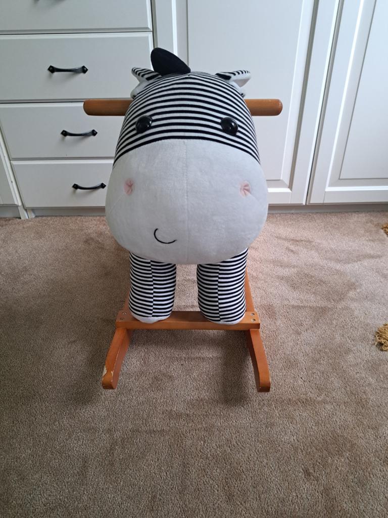 Schattige Zebra Schommelpaard voor Kinderen, Ophalen, Gebruikt, Jongen of Meisje