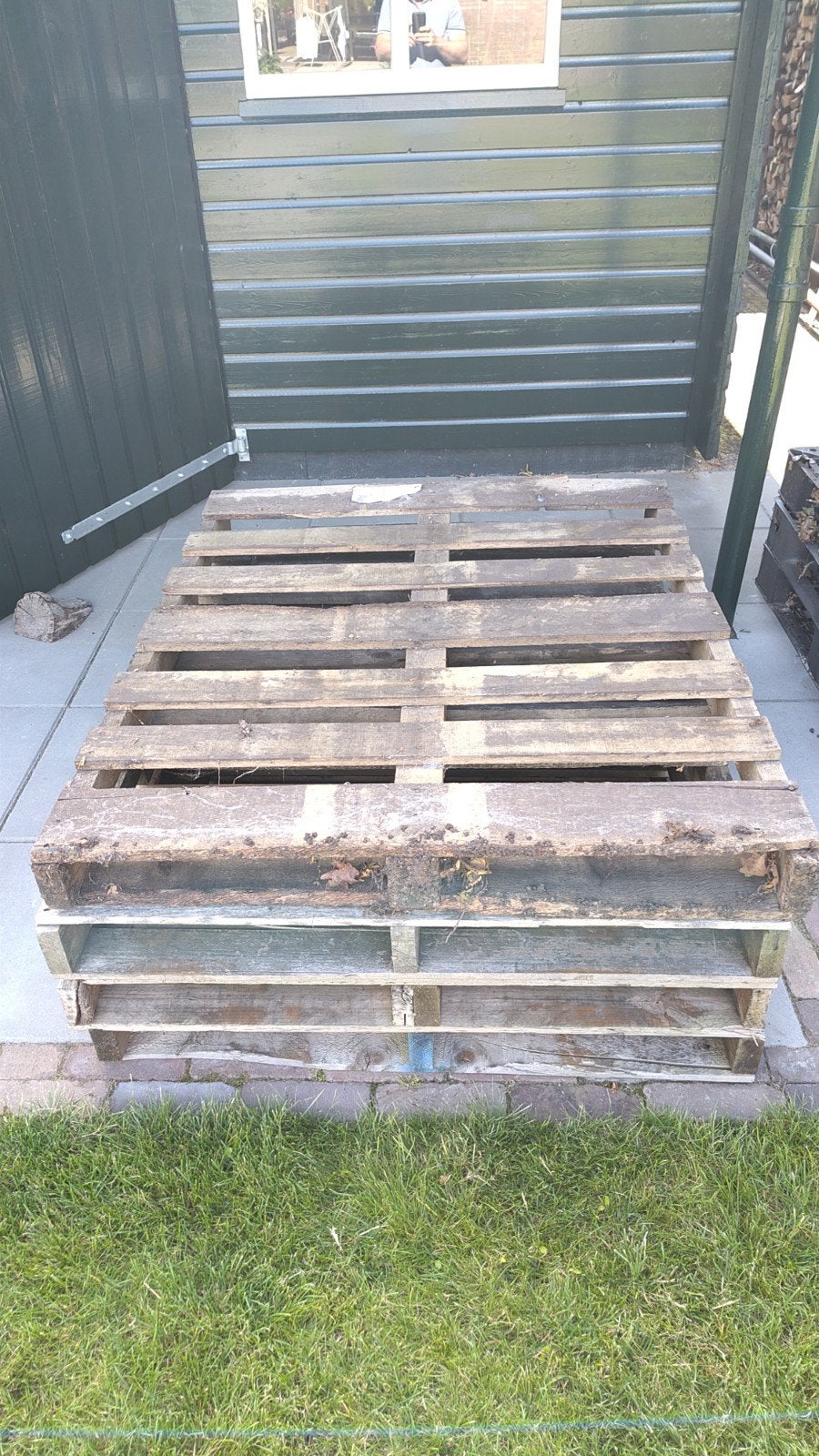 Diverse pallets: hout en kunststof, Ophalen, Gebruikt, 60 cm of meer, Overige typen