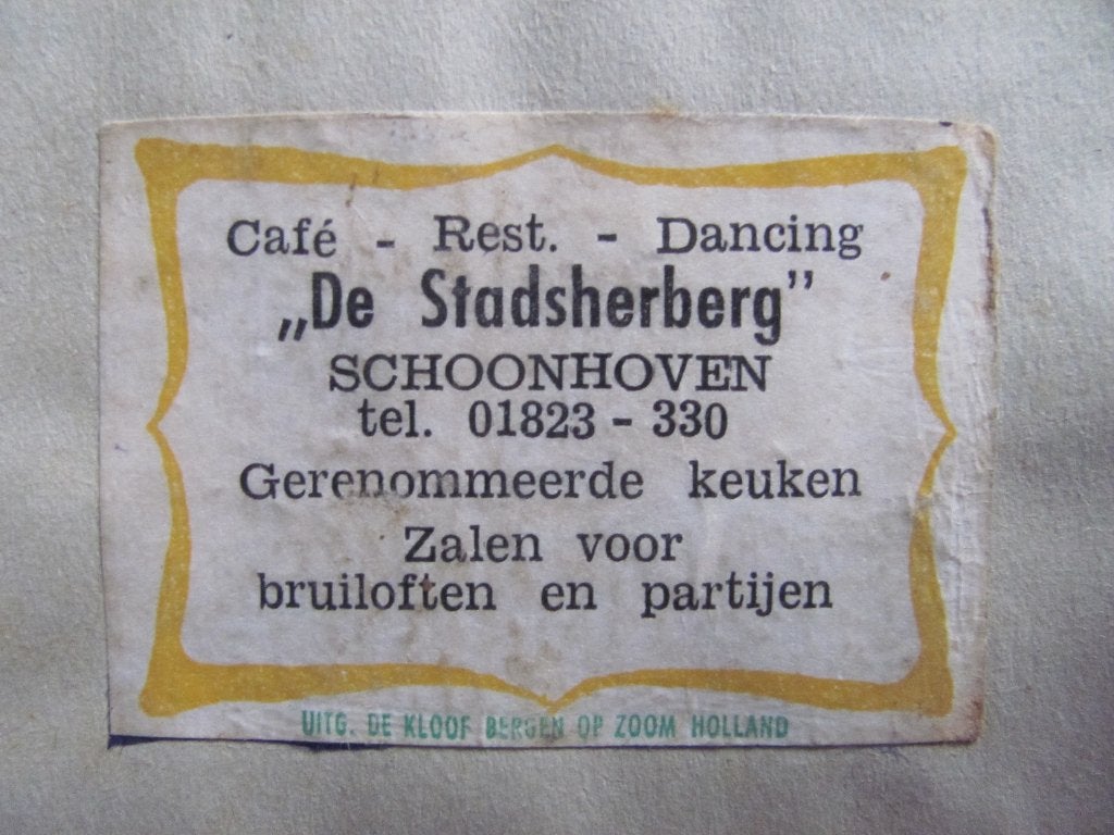 Schoonhoven, de Stadsherberg, Ophalen of Verzenden, Sigarenbandjes