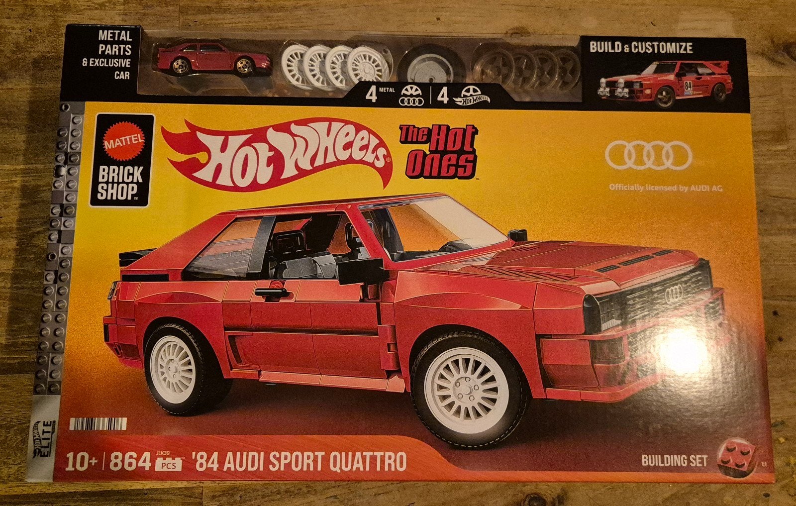 Hotwheels Bricks Audi Quattro, Ophalen of Verzenden, Nieuw, Auto