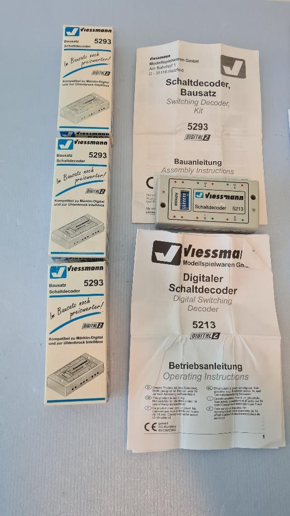 3 Stuks Viessmann 5293(=5213) schakeldecoder (bouwpakket), Hobby en Vrije tijd, Overige merken, Gelijkstroom of Wisselstroom, Overige typen