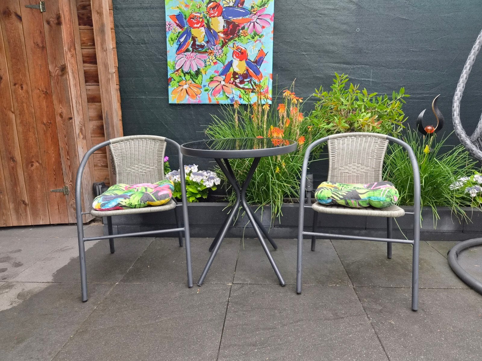 Te koop nieuw Bistroset, Tuin en Terras, Tuinstoelen, Ophalen, Nieuw, Rotan