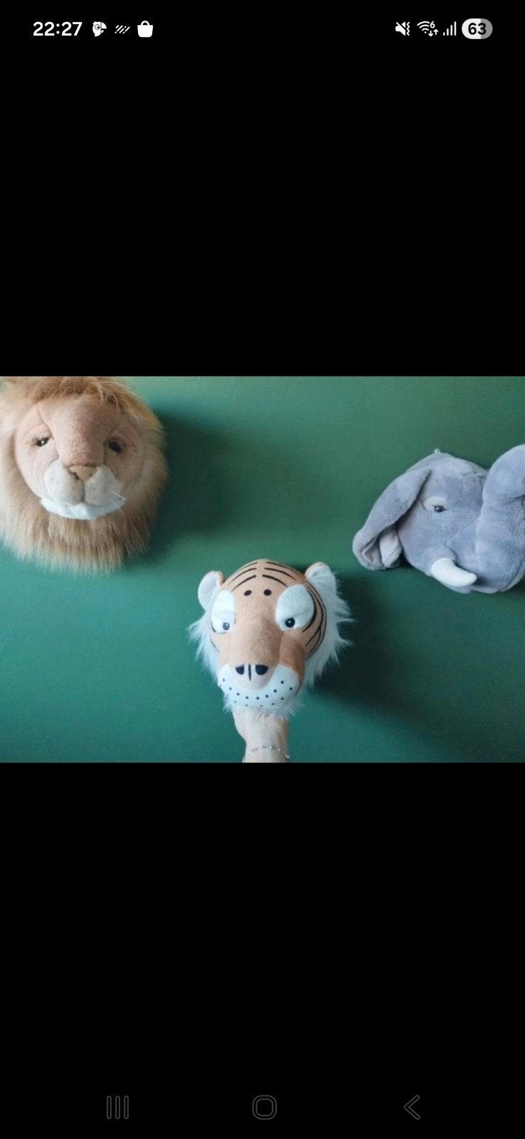 Dieren muurdecoratie olifanten tijger en leeuw, Ophalen of Verzenden, Zo goed als nieuw, Overige typen