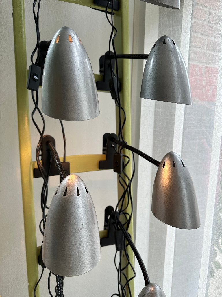 SALE: Vintage klemspots, klemlampen, metalen wandlamp, Ophalen, Gebruikt, -, -